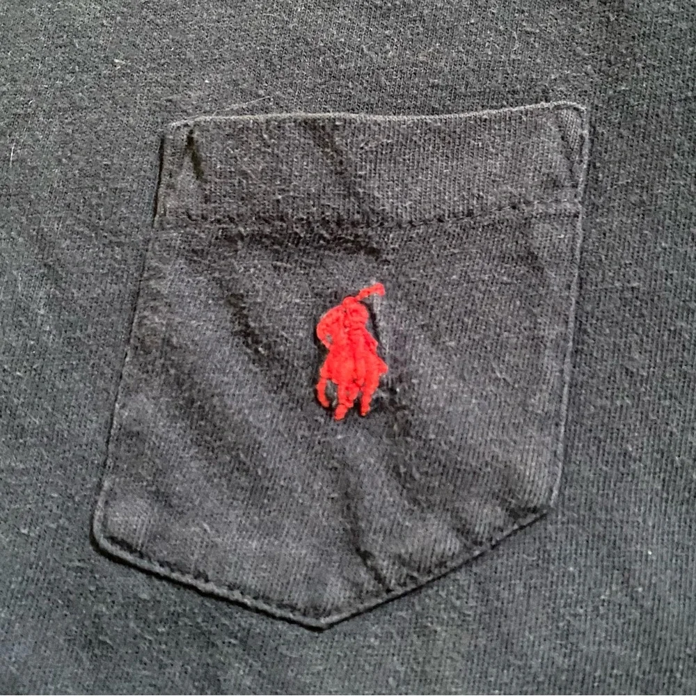 Vintage Ralph Lauren Boys’ Sz 4T Navy‎ Cotton Jersey Crewneck Pocket Tee